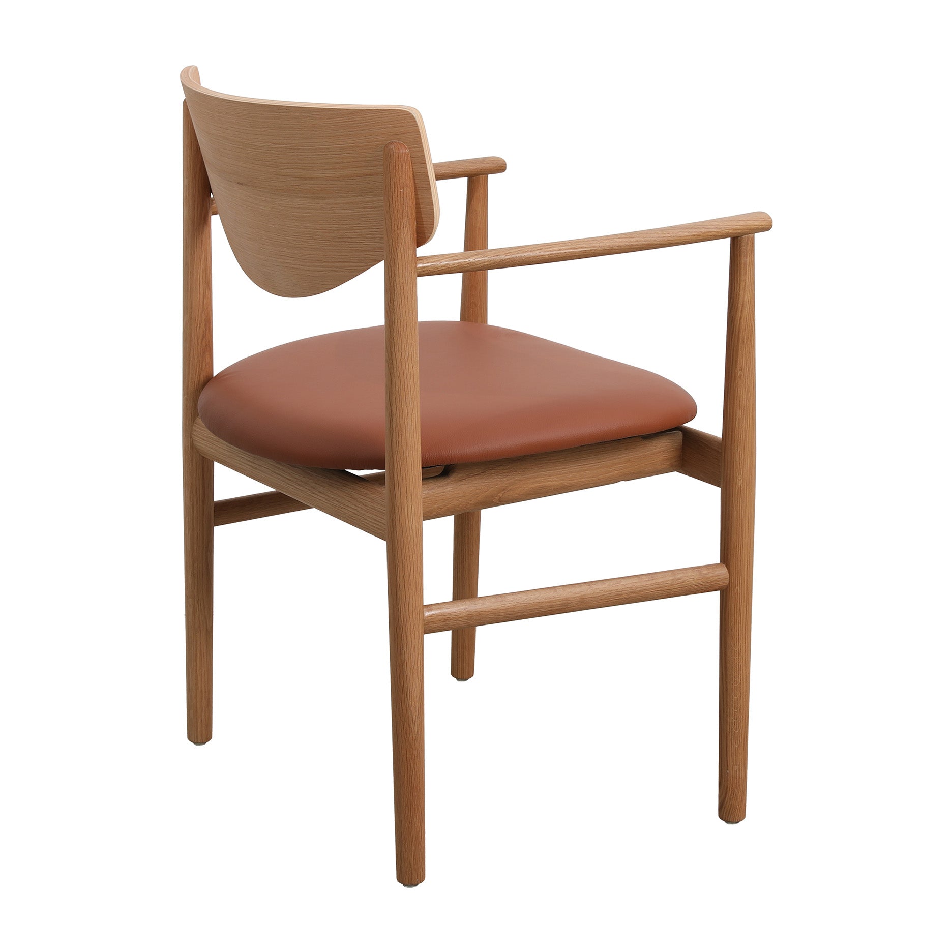 Celeste spisebordsstol m. armlæn - Læder